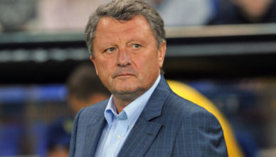 KHARKIV, UKRAINE - OCTOBER 4: Myron Markevich, coach of FC Metalist Kharkiv looks on during the UEFA Europa League group stage match between FC Metalist Kharkiv and SK Rapid Wien held on October 4, 2012 at the Metalist Stadium in Kharkiv, Ukraine. (Photo by Genya Savilov/EuroFootball/Getty Images)